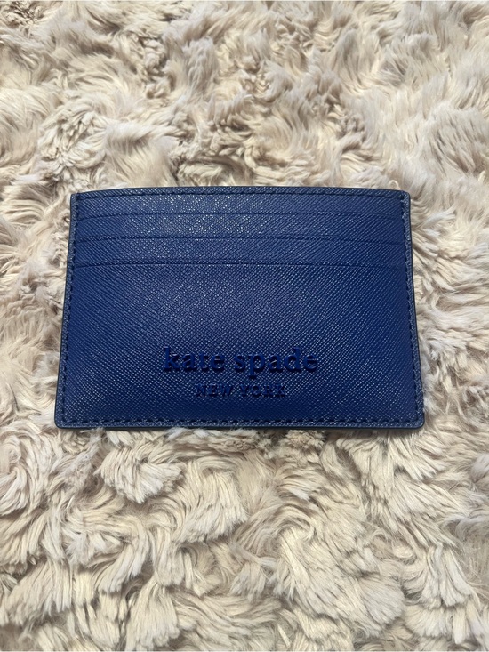 kate spade Accessories - kate spade Navy Saffiano Leather Card Case